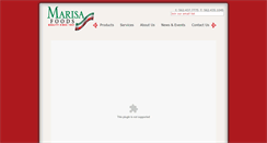 Desktop Screenshot of marisafoods.com